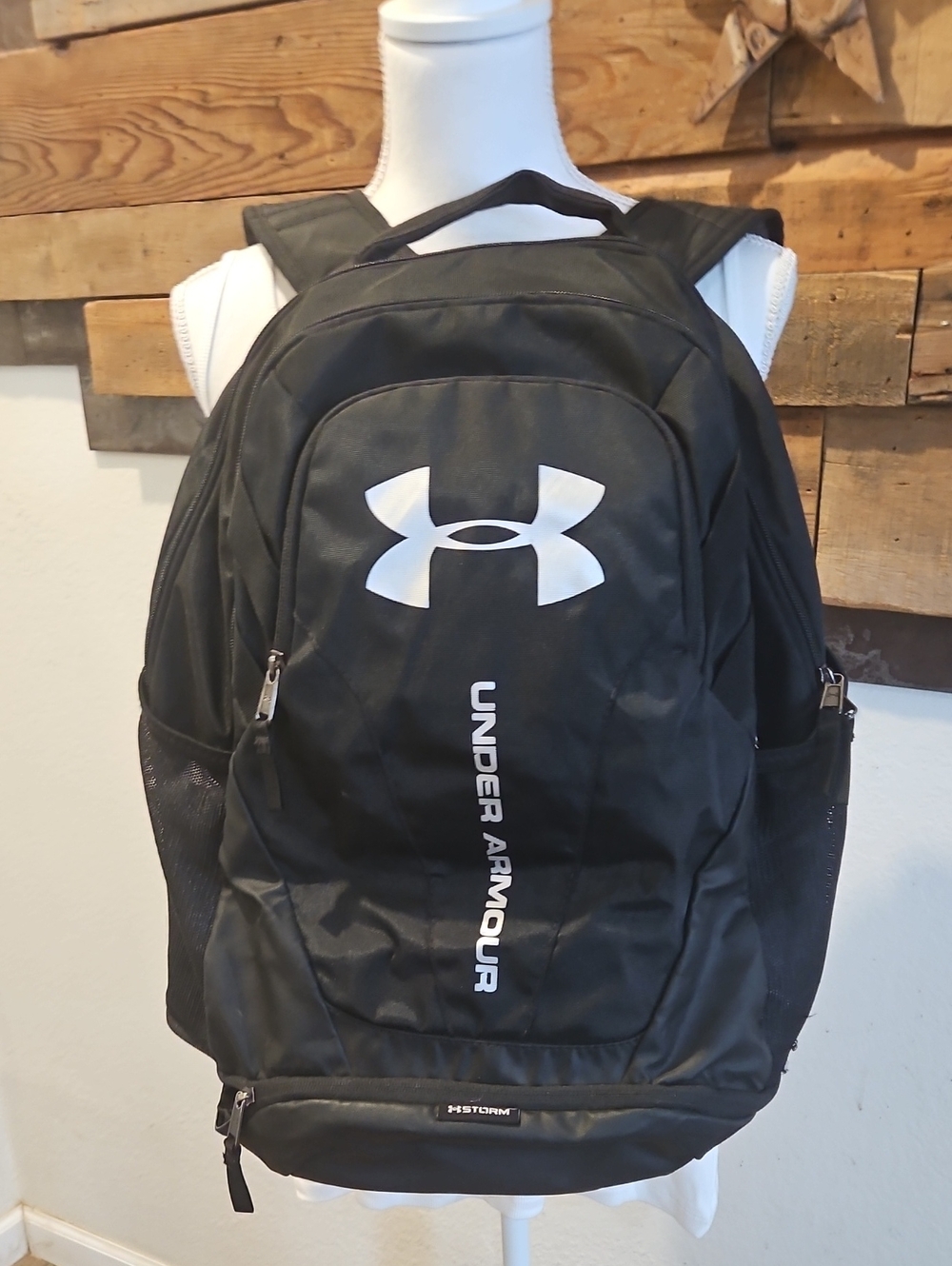 Under Armour Black Backpack with White Logo Bin 13